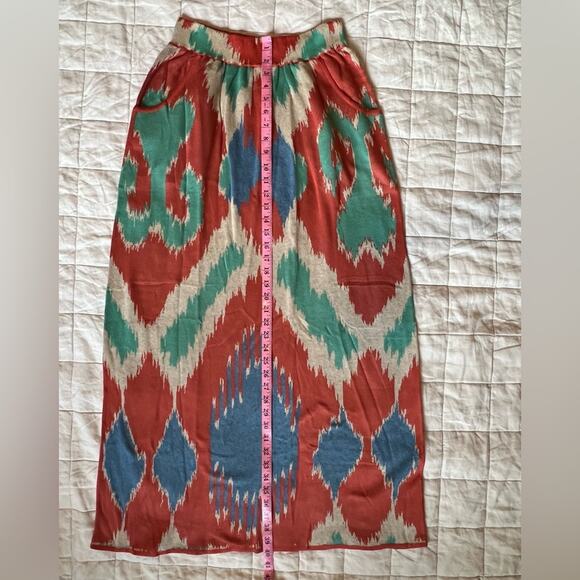 Peruvian Connection Abstract Multicolored Tashkent Maxi Skirt - Large - Picture 7 of 10